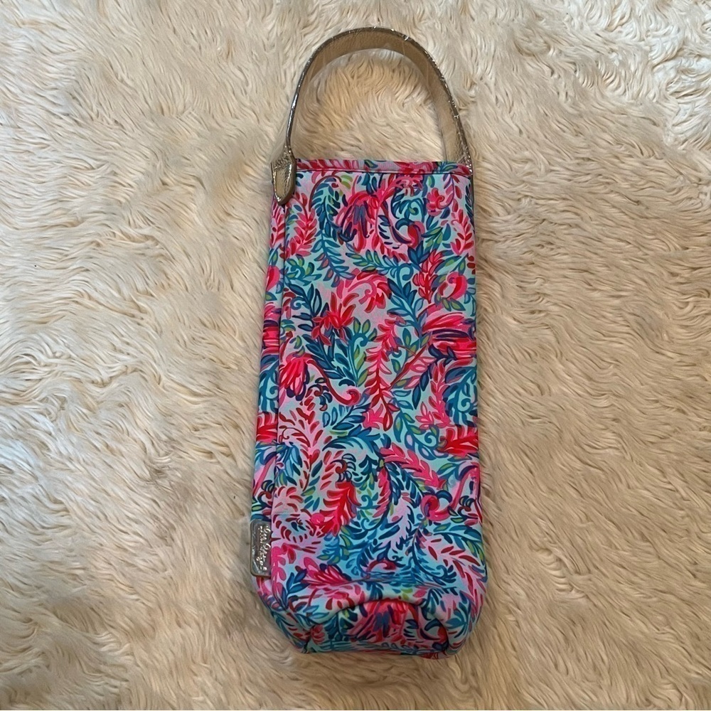 Lilly Pulitzer Insulated Wine Bag in Blue Surf Flim Flam - Picture 3 of 5
